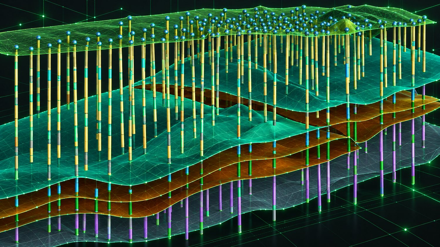 Modelo 3D com furos e domínios